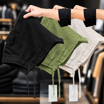 3 Pcs combo Most Demandable cotton trouser for Men (Black, Olive & Biscuit)