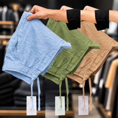 3 Pcs combo Most Demandable cotton trouser for Men (Sky, Olive & Brown)