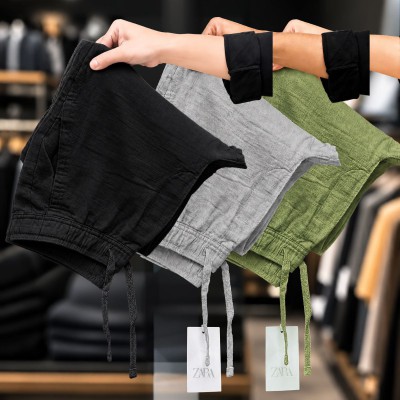 3 Pcs combo Most Demandable cotton trouser for Men (Black, Ash & Olive)