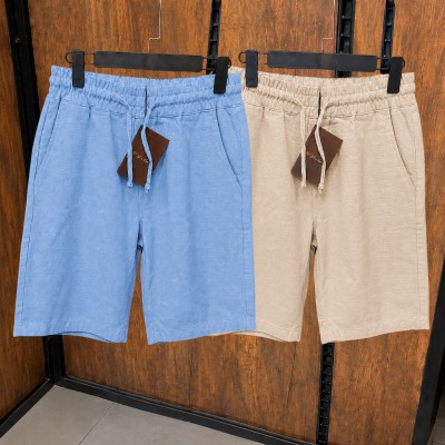 2 Pcs Combo Summer Comfortable REMI Cotton Shorts (Sky & Biscuit)