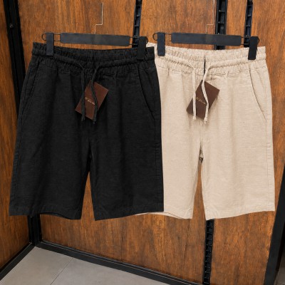2 Pcs Combo Summer Comfortable REMI Cotton Shorts (Black & Biscuit)