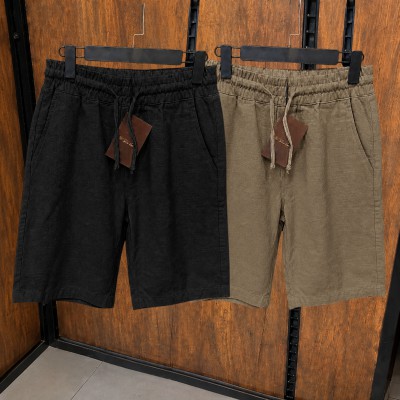 2 Pcs Combo Summer Comfortable REMI Cotton Shorts (Black & Brown)