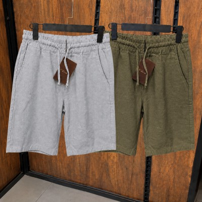 2 Pcs Combo Summer Comfortable REMI Cotton Shorts (Ash & Olive)